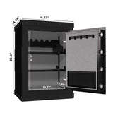 Three-lock safe, measuring 24.4 16.5 14.9 , suitable for home and office use, large steel W396P307328