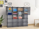 20 Cube Organizer Stackable Plastic Cube Storage Shelves Design Multifunctional Modular Closet 89154546