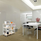 3-Tier Kitchen Baker's Rack Utility Microwave Oven Stand Storage Cart Workstation Shelf White Oak 16779105