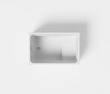 43" Acrylic Freestanding Bathtub with seat Spacious rectangle Shape, Gloss White Finish, Chrome W1675P225124