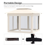 ZUN 11' x 11' Pop Up Canopy, Outdoor Patio Gazebo Shelter with Removable Zipper Netting, Instant Event W2225141507