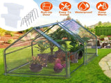 70.86*33.46*37.4 in Portable Mini Greenhouse With Roll-Up Zipper Doors Waterproof UV-Resistant PVC 31207237