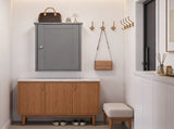 Gray P2 MDF painted finish, 34.6*20*50cm, single door with one shelf, bathroom vanity 66510288