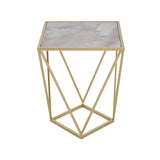 CREATIVE SIMPLE GLASS SIDE TABLE,GOLDWHITE COLOR N770P234478G