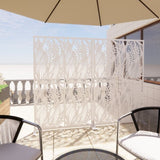 Metal Privacys W3.8Ft X H6Ft Outdoor and Indoor Divider with Free Standing Decorative Privacy W1586P282278