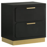 Sophia Black 2-drawer Nightstand B062P299897