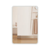 ZUN 24x32 inch White Metal Framed Wall mount or Recessed Bathroom Medicine Cabinet with Mirror W1355127162