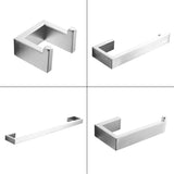 Bathroom Hardware Set Brushed Nickel 4-Pieces Bathroom Towel Rack 24 Inches Adjustable Bathroom W1932133721