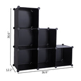 ZUN Cube Storage 6-Cube Closet Organizer Storage Shelves Cubes Organizer DIY Closet Cabinet Black 23704332