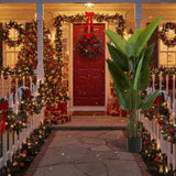 2PCS Set 5.2ft Tall Artificial Plant Faux Tropical Palm Tree in Pot Bird of Paradise Plant for 10805063