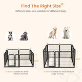 ZUN Dog Playpen Outdoor, 8 Panel Dog Fence 31.'' Pet Pen for Small Dogs Pet Exercise Pen for W1162P189319