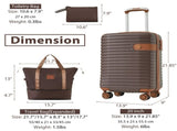 Luggage Sets 3 Piece Carry on Luggage 22x14x9 Airline Approved, Lightweight Hardshell ABS Suitcases 95329360