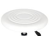 Round Stool with Lines Rotation Bar Stool White 44812868