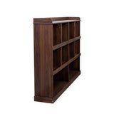 ZUN 10-shelf Bookcase,Walnut W331P236404