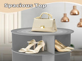 7-tier, 360&deg rotating wood-plastic composite shoe rack, 60*60*184cm, gray 93823398