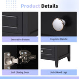 20" Bathroom Vanity with Sink, Bathroom Cabinet with Soft Closing Glass Door, A Drawer, Black N725P185457B