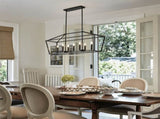 7-Light Farmhouse Kitchen Island Lighting,5 Light Industrial Linear Chandelier for Dining Room Metal W5008P465026