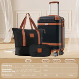 Hardshell Luggage Sets 3 Piece Carry-on Suitcase Double Spinner Wheels with TSA Lock for Men Women, N730P167695