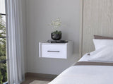 White Wall-Mounted Floating Nightstand B062P175138
