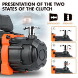 ZESUPER 12V 13500 lb Load Capacity Winch Synthetic Rope Hook Winch Kit Waterproof IP66 W121863300