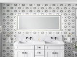 60 x 28 Inch LED Bathroom Mirror with Front and Backlight, Wall Mounted Vanity Mirror with Aluminum W2287P354881