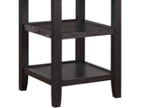 Brown and Black White Finish 1pc Counter Height Table with 2x Display Shelves Transitional Style B01155791