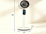 Adjustable Height Standing Fan with Remote Control, 8 Speed Quiet Floor Fan LED Touch Panel 12H 20042032