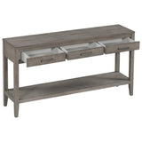 U_STYLE Contemporary 3-Drawer Console Table with 1 Shelf, Entrance Table for Entryway, Hallway, N711P234485E