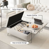 35 inch Wide Square storage benches Coffee Table with Lift Top Oversized Storage Ottoman in W1170P269768