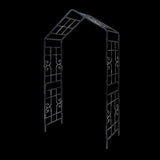 Metal Garden Arch L56.3'' x W16.93'' x H94.5'' Climbing Plants Support Rose Arch Outdoor Black W1586P268784