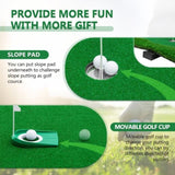 12x5 FT Golf Putting Green, Golf Training Mat with High-quality Turf, 3 Holes, 3 Flags and Cups for W1422P289867