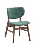 Green and Walnut Padded Side Chair B062P209229