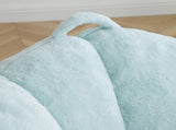 Giant Bean Bag Chair withFootstool, Oversized Bean Bag for Adults and Kids, Faux Fur Shell-Shaped W2677P306795