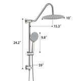 Shower Head with Handheld Shower System with 10" Rain Shower Head W1219P264266