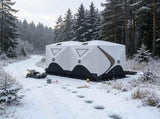 8-Person Pop-Up Ice Fishing Shelter, Insulated with 2 Doors & Carrying Bag, Bright Light Gray 71458720