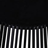 Contemporary 31" Solid Wood Drum-Shaped Coffee Table, Living Room Sofa Table, Black B011P217881