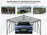 13*26.5 FT Carport, Heavy Duty Carport with Galvanized Steel Roof and Frame, Metal Carport Large W540P478289