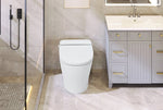 ZUN Smart Toilet Bidet Combo with Self-Cleaning Nozzle,Upmarket Compact Dual Flush Toilet 1/1.28 WF314231AAA