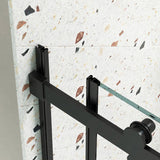 Glass shower door, sliding door, with 5/16" tempered glass and Matted Black finish 5474 W2122P229053