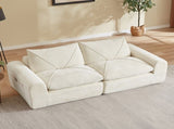 Modern minimalist chenille combination sofa, spacious and comfortable living room sofa, W3396P463868