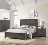 1pc Contemporary Nightstand End Table with Two Storage Drawers Brown Gray Finish Bedroom Wooden B011P163844