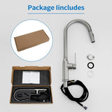 Bothwa Home 18.83" CUPC Certified Pull-down Kitchen Faucet B2724P262919