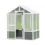 ZUN Greenhouse, Wooden Greenhouse Polycarbonate Garden Shed fors, 76''x48''x86'' Walk-in Outdoor 32329616