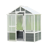 ZUN Greenhouse, Wooden Greenhouse Polycarbonate Garden Shed fors, 76''x48''x86'' Walk-in Outdoor 32329616