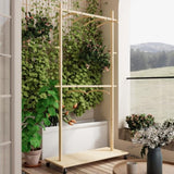 Solid Wood Modern Clothes Rack with 6 Wooden Hangers, Space-Saving Design, Adjustable Shelf, and W773P227474