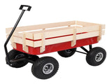 97x43x78cm Garden Iron Wood Four Wheel Garden Wagon 05908725