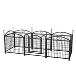 ZUN Dog Playpen Indoor 24 inch 8 Panels Metal Dog Pen Pet Dog Fence Outdoor Exercise Pen with Doors, W368P233996