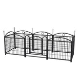 ZUN Dog Playpen Indoor 24 inch 8 Panels Metal Dog Pen Pet Dog Fence Outdoor Exercise Pen with Doors, W368P233996