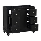 ZUN [Cabinet Only] 36" Black Bathroom vanity N729P179571B