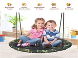 Heavy-Duty Steel Round Tree Swing, 600D OxfordPP Cloth, 330LBS Load Adjustable Height for Backyard 05335906